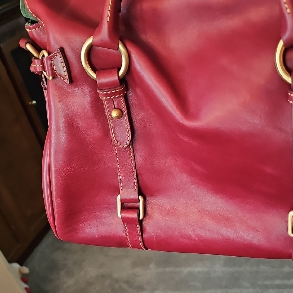 Dooney & Bourke Maroon Leather Satchel - Picture 17 of 17